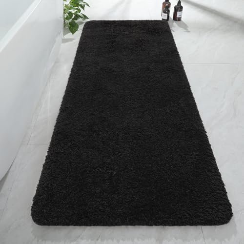 AROGAN Luxury Long Bathroom Runner Rug, 24x60 Inch Thick Soft and Absorbent Microfiber Non Slip Bath Mat, Rubber Backing